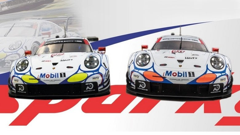 MODELLINO Spark Model PORSCHE 911 RSR N.911/N.912 PETIT LE MANS 2018 SET 1:64 MODEL SCALE YCOMBO64008 250506