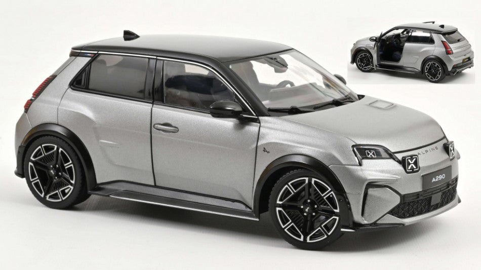 MODELLINO Norev ALPINE A290 GT 2025 MATT TORNADE GREY/BLACK 1:18 MODEL SCALE NV185451 250506