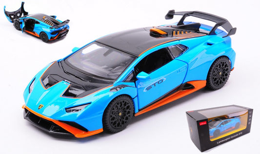 MODELLINO Rastar LAMBORGHINI HURACAN STO WITH SOUND LIGHT BLUE 1:32 MODEL SCALE RAT64300B 250506