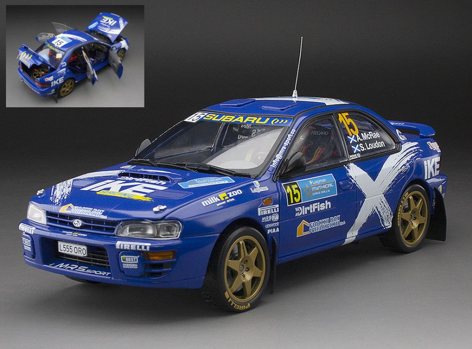 MODELLINO SunStar SUBARU IMPREZA N.15 MYTHICAL CARS RALLY 2023 A.MC RAE-S.LONDON 1:18 MODEL SCALE SS5529 250506