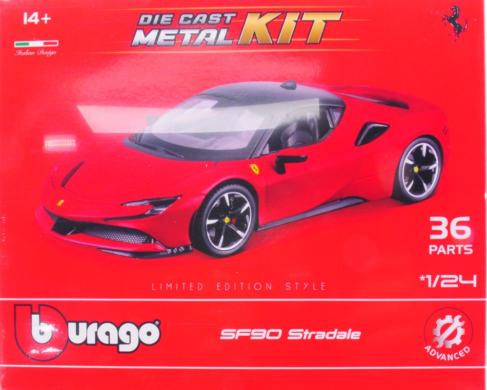 MODELLINO Burago FERRARI SF90 STRADALE KIT 1:24 MODEL SCALE BU26057 250506