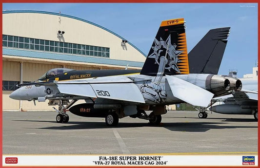 MODELLINO Hasegawa FA-18E SUPER HORNET VFA 27 ROYAL MACES CAG KIT 1:48 MODEL SCALE HA07537 250506
