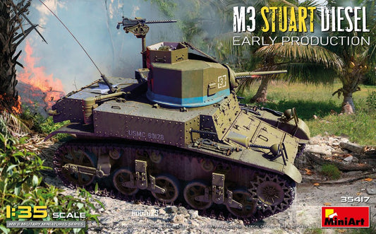 MODELLINO Miniart M3 STUART DIESEL EARLY PROD.KIT 1:35 MODEL SCALE MIN35417 250506