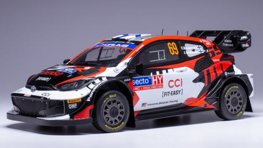 TOYOTA GR YARIS WRC N.69 RALLY FINLAND 2024 ROVANPERA/HALTTUNEN 1:18
 Scala 1:18 Ixo Model