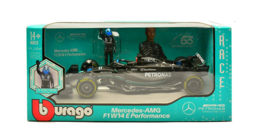 MODELLINO Burago MERCEDES FW14 GEORGE RUSSELL 2023 1:24 MODEL SCALE BU28037R 250506