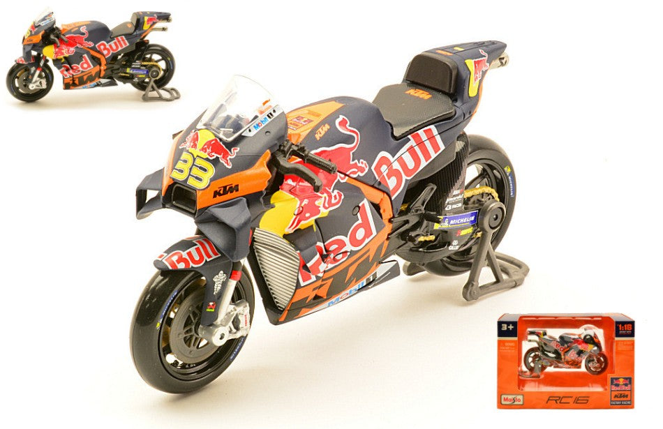 MODELLINO Maisto KTM RC16 RED BULL N.33 BRAD BINDER 1:18 MODEL SCALE MI36393B 250506