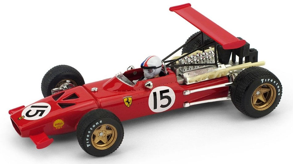 MODELLINO Brumm FERRARI CHRIS AMON 1969 N.15 SPAIN GP W/PILOTE 1:43 MODEL SCALE BM0301CH 250506