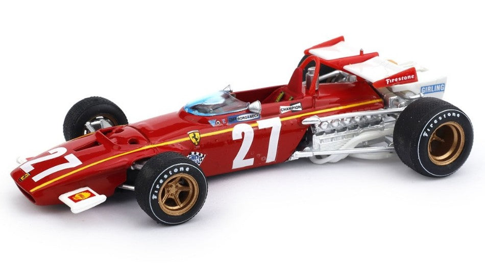 MODELLINO Brumm FERRARI 312 B J.ICKX 1970 N.27 8th BELGIUM GP 1:43 MODEL SCALE BM0444 250506