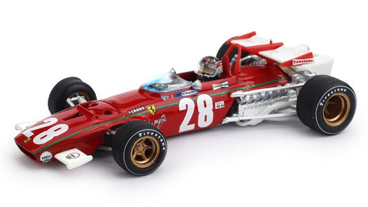 MODELLINO Brumm FERRARI 312 B IGNAZIO GIUNTI 1970 N.28 4th BELGIUM GP W/PILOTE 1:43 MODEL SCALE BM0444BCH 250506