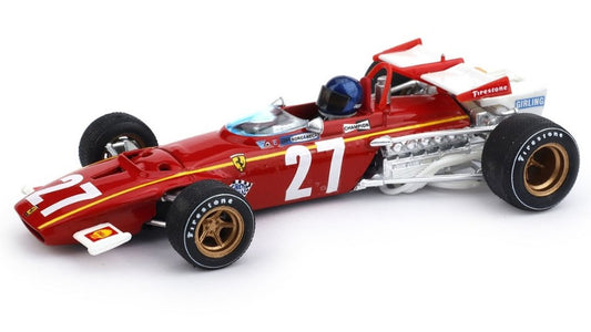 MODELLINO Brumm FERRARI 312 B J.ICKX 1970 N.27 8th BELGIUM GP W/PILOTE 1:43 MODEL SCALE BM0444CH 250506