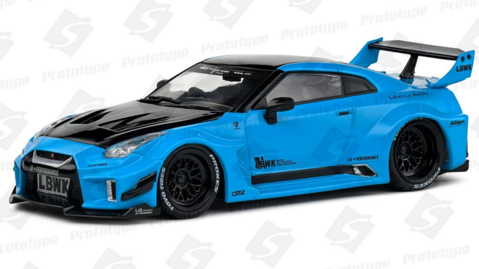 MODELLINO Solido NISSAN GT-R (R35) LB WORKS SILHOUETTE COUPE 2019 BLUE/BLACK 1:43 MODEL SCALE SL4311209 250506
