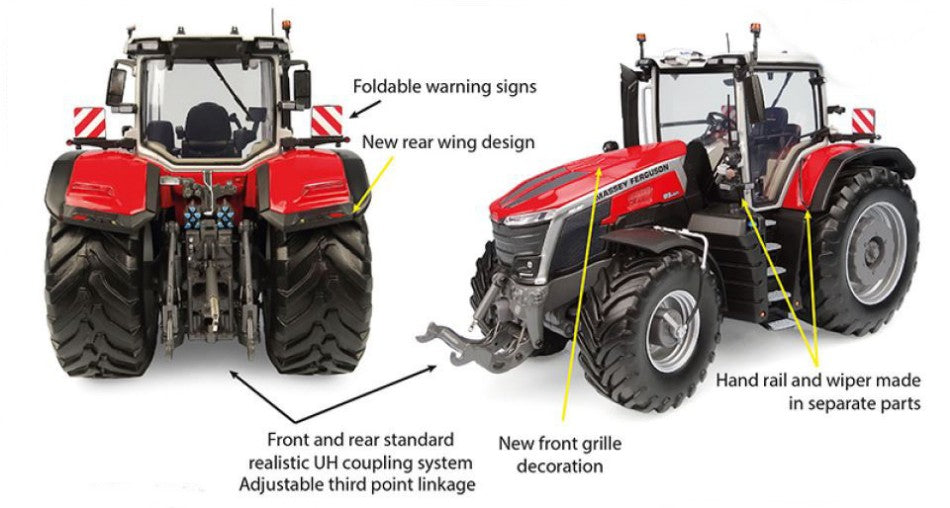 MODELLINO Universal Hobbies TRATTORE MASSEY FERGUSON 9S.425 PRODUCTION VERSION 1:32 MODEL SCALE UH6710 250506