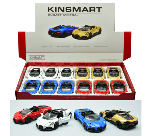 BUGATTI MISTRAL COL.ASS. cm 12 1:36 5460D Scala 1:32 Kinsmart