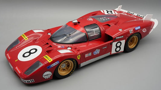 FERRARI 512S N.8 LE MANS 1970 MERZARIO-REGAZZONI W/SHOWCASE 1:12 Scala 1:12 Tecnomodel