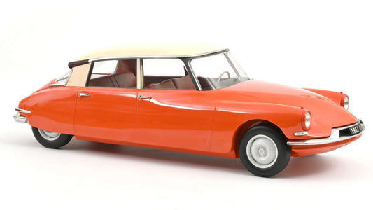 MODELLINO Norev CITROEN ID 19 1957 CAPUCINE ORANGE/CREAM 1:12 MODEL SCALE NV121580 250506