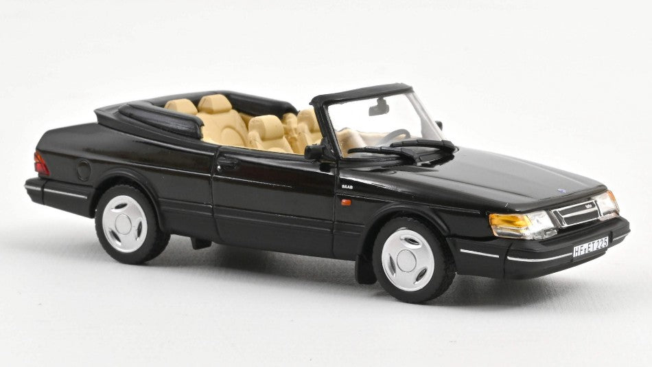 MODELLINO Norev SAAB 900 TURBO CONVERTIBLE 1992 BLACK 1:43 MODEL SCALE NV810045 250506