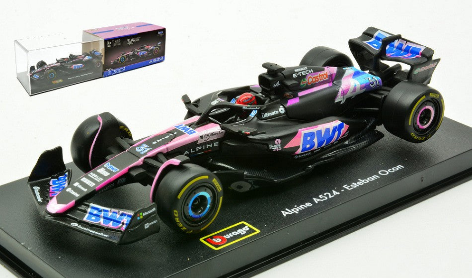 MODELLINO Burago BWT RACING ALPINE A524 N.31 2024 ESTEBAN OCON SIGNATURE 1:43 MODEL SCALE BU38220O 250506