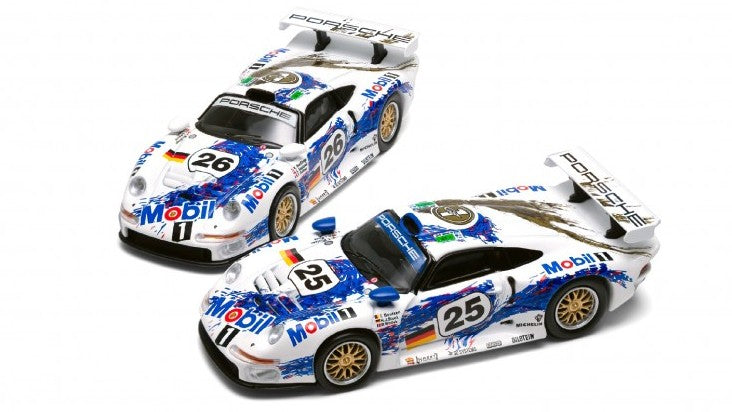 MODELLINO Spark Model PORSCHE 911 GT1 N.25 + N.26 LE MANS 1996 SET 1:64 MODEL SCALE YCOMBO64013 250506