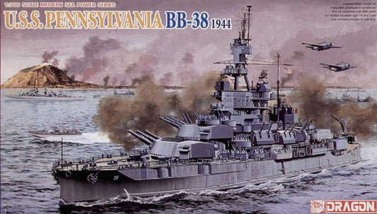 MODELLINO Dragon U.S.S. PENNSYLVANIA BB-38 1944 UPGRADE VERSION KIT 1:700 MODEL SCALE D7041 250506