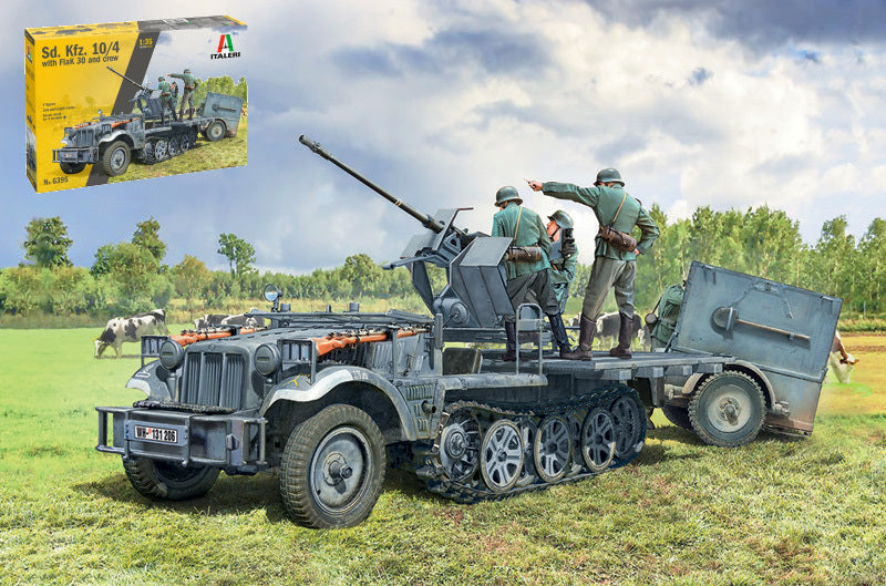 MODELLINO Italeri SD KFZ 10/4 W/FLAK 30 AND CREW KIT 1:35 MODEL SCALE IT6395 250506