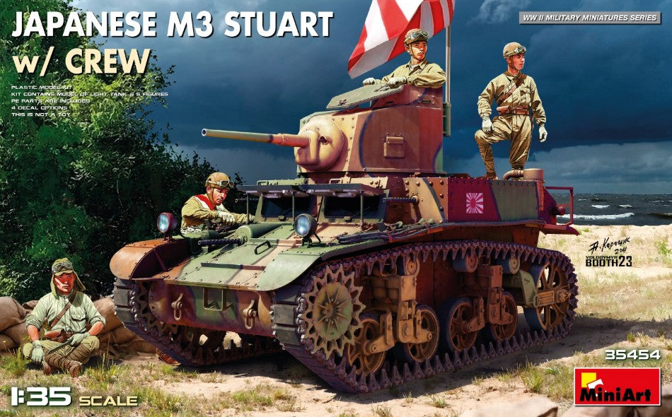 MODELLINO Miniart JAPANESE M3 STUART W/CREW KIT 1:35 MODEL SCALE MIN35454 250506