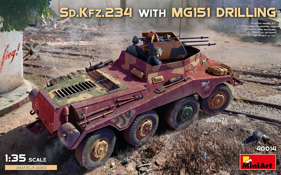MODELLINO Miniart Sd.Kfz.234 WITH MG151 DRILLING KIT 1:35 MODEL SCALE MIN40014 250506