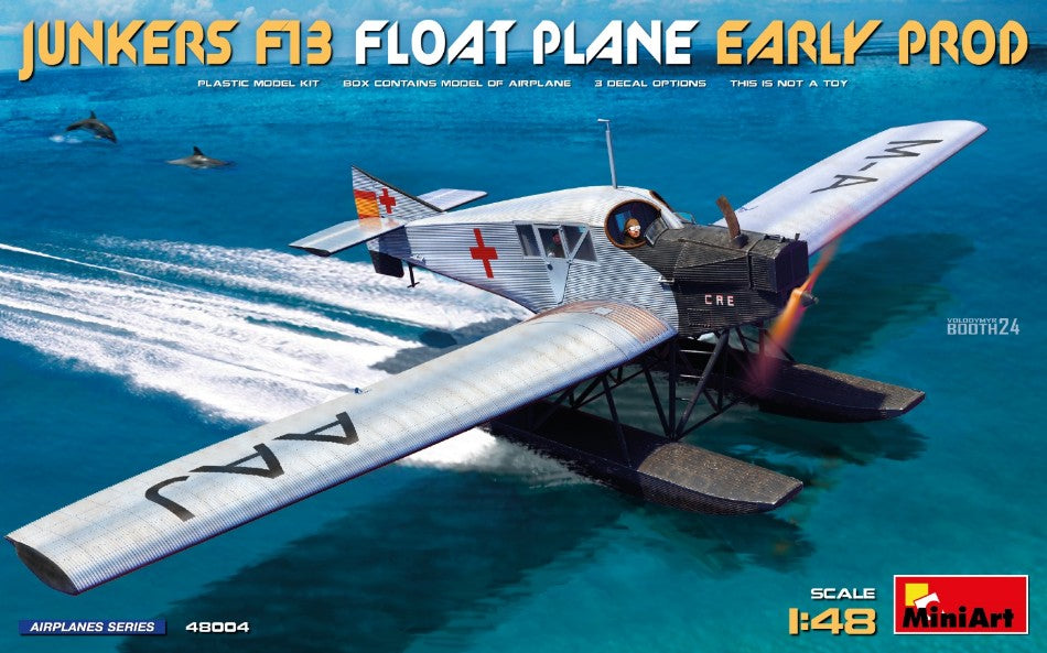 JUNKERS F13 FLOAT PLANE EARLY PROD. KIT 1:48 Scala 1:48 Miniart