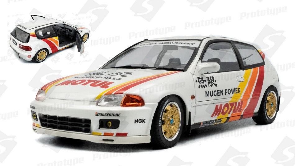 MODELLINO Solido HONDA CIVIC (EG6) MUGEN POWER RACING 1992 WHITE/RED 1:18 MODEL SCALE SL1810404 250506