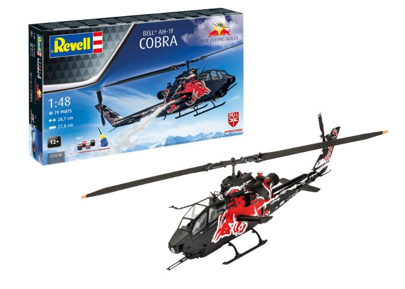 MODELLINO Revell BELL AH-1F COBRA FLYING BULLS 25th ANNIV.MODEL SET KIT 1:48 MODEL SCALE RV05640 250506