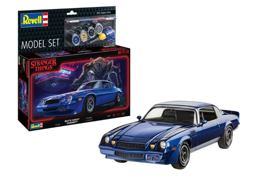 MODELLINO Revell CHEVY CAMARO Z/28 BILLY'S "STRANGER THINGS" MODEL SET KIT 1:24 MODEL SCALE RV67728 250506