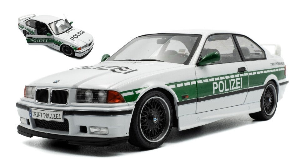 MODELLINO Solido BMW 3-SERIES M3 (E36) COUPE POLIZEI 1991 WHITE/GREEN 1:18 MODEL SCALE SL1803915 250506