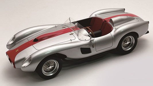 FERRARI 250 TR PONTOON-FENDER STREET VERSION 1958 MET.SILVER/RED 1:18 Scala 1:18 Tecnomodel
