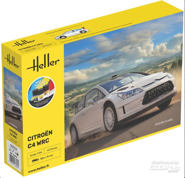 MODELLINO Heller CITROEN C4 WRC STARTER KIT C/COLORI KIT 1:24 MODEL SCALE HL56756 250506