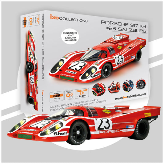 MODELLINO Ixo Model PORSCHE 917 N.23 WINN.LE MANS 1970 METAL KIT SOUND/LIGHTS/OPEN.839 PZ1:8 MODEL SCALE PRS917-23 250506
