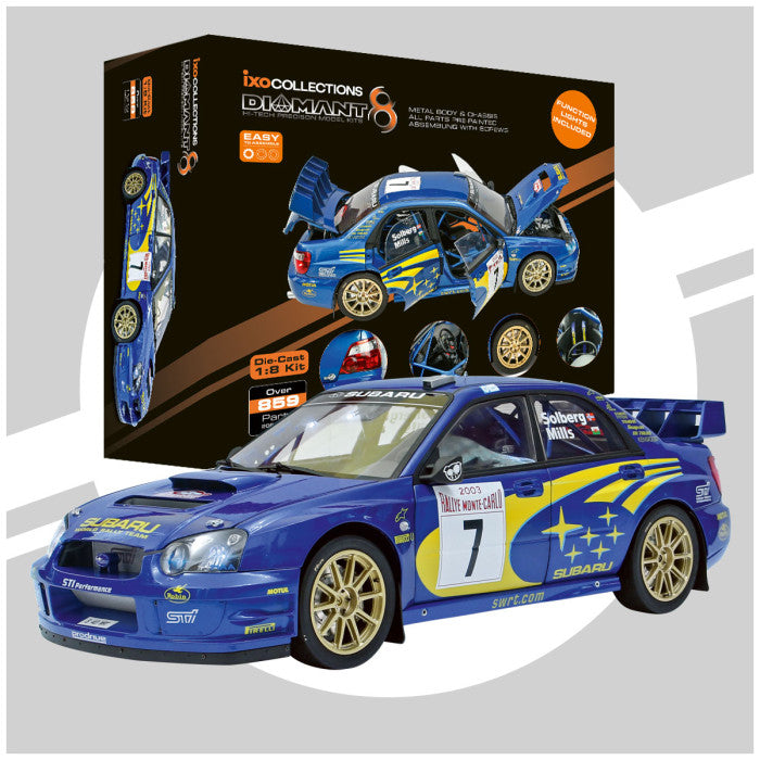 MODELLINO Ixo Model SUBARU IMPREZA WRC NR.7 METAL KIT SOUND/LIGHTS/OPENINGS-859 PARTS 1:8 MODEL SCALE SBRIMP 250506