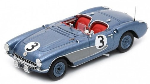 MODELLINO Spark Model CHEVROLET CORVETTE C1 N.3 12H SEBRING 1956 DAVIS-GATZ 1:43 MODEL SCALE US181 250506