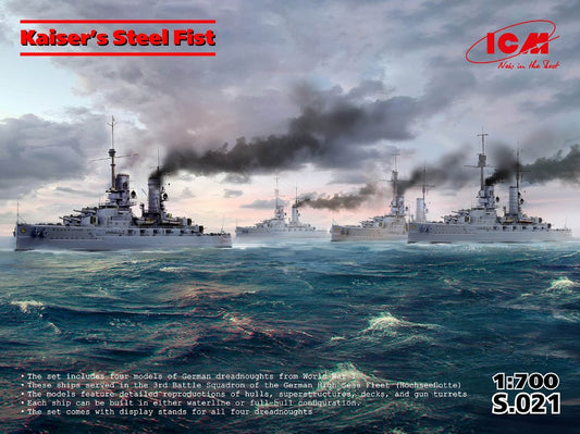 MODELLINO ICM NAVE Kaiser’s Steel Fist KIT 1:700 MODEL SCALE ICMS021 250506