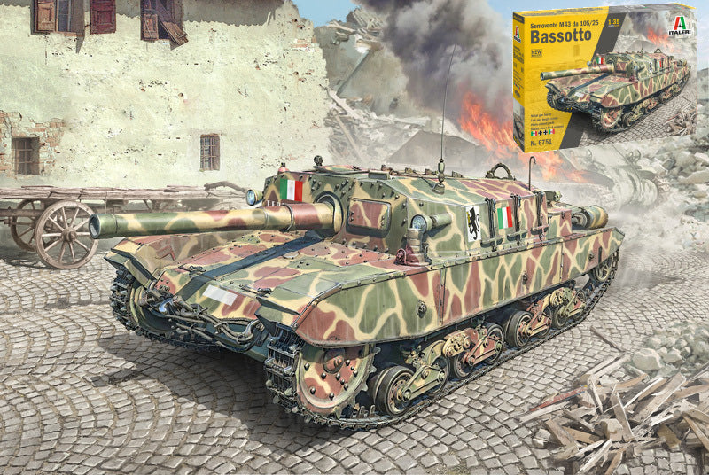SEMOVENTE M43 DA 105/25 "BASSOTTO" KIT 1:35 Scala 1:35 Italeri