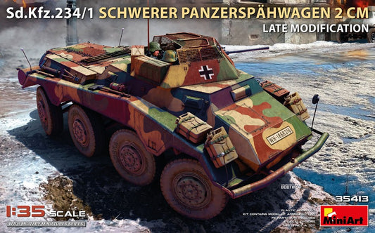 MODELLINO Miniart Sd.Kfz.234/1 Schwerer Panzerspähwagen (2 cm). Late Mod KIT 1:35 MODEL SCALE MIN35413 250506