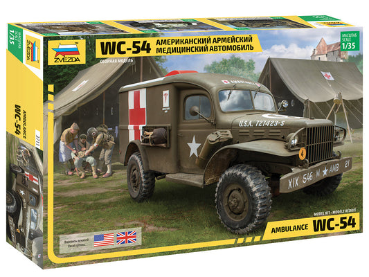 WC-54 U.S. MILITARY AMBULANCE KIT 1:35 Scala 1:35 Zvezda