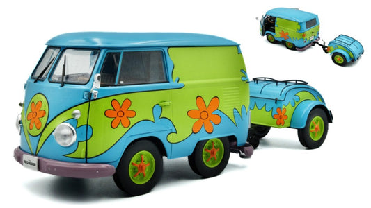 MODELLINO Solido VOLKSWAGEN T1 VAN KOOL COMBI "GHOSTHUNTERS" WITH TRAILER 1950-2024 1:18 MODEL SCALE SL1810904 250506