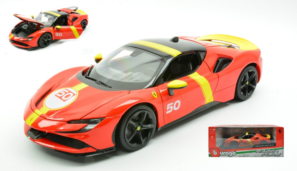 MODELLINO Burago FERRARI SF90 STRADALE N.50 ASSETTO FIORANO 1:18 MODEL SCALE BU16021 250506