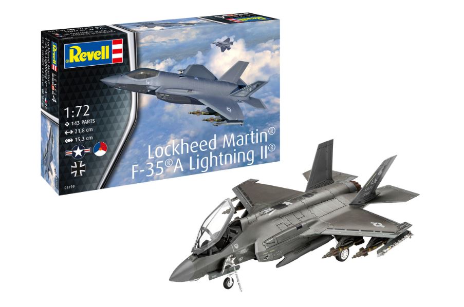 MODELLINO Revell LOCKEED MARTIN F-35A KIT 1:72 MODEL SCALE RV03799 250506