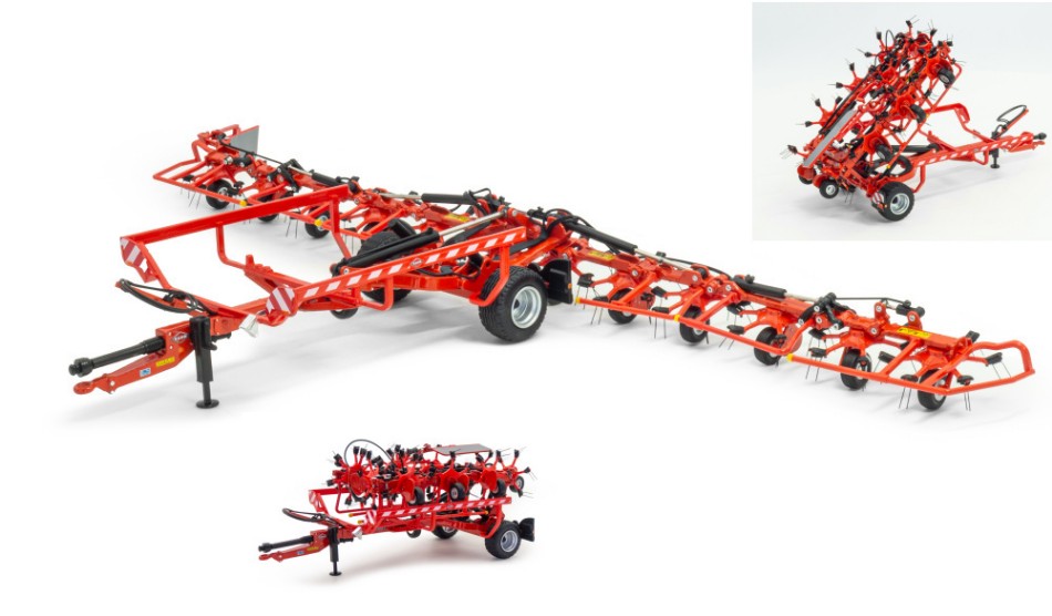 MODELLINO Ros VOLTAFIENO TRAINATO A ROTORI DENTATI KUHN GF 13003 T 1:32 MODEL SCALE RS60255 250506