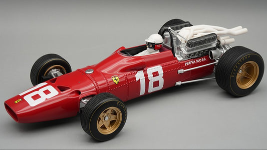 FERRARI 312 F1-67 N.18 MONACO GP 1967 L.BANDINI C/VETRINA E PILOTA 1:18 Scala 1:18 Tecnomodel