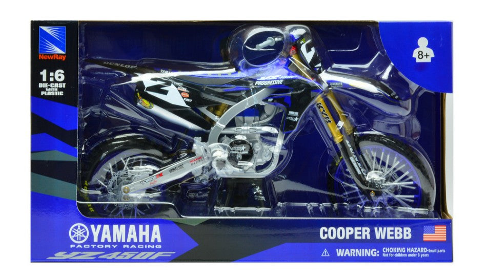 MODELLINO New Ray YAMAHA YZ450F N.2 COOPER WEBB 1:6 MODEL SCALE NY49753 250506
