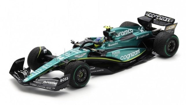 MODELLINO Spark Model ASTON MARTIN AMR23 N.14 2nd MONACO GP 2023 FERNANDO ALONSO 1:12 MODEL SCALE 12S038 250506