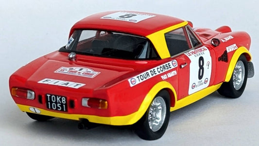 FIAT 124 ABARTH N.8 TOUR DE CORSE 1974 DARNICHE-MAHE 1:43 Scala 1:43 Trofeu