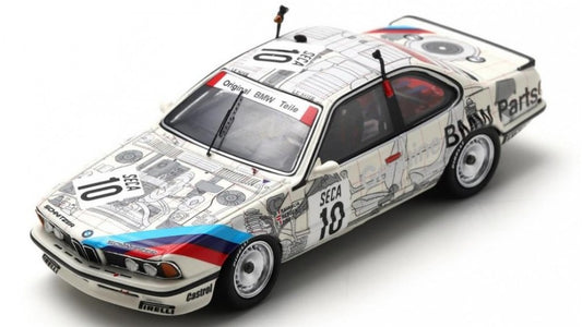 MODELLINO Spark Model BMW 635 Csi N.10 24 H SPA 1986 E.PIRRO-R.RAVAGLIA-G.BERGER 1:43 MODEL SCALE SB667 250506