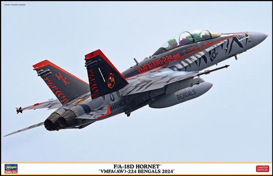 F/A-18D HORNET VMFA 224 BENGALS 2024 KIT 1:48 Scala 1:48 Hasegawa